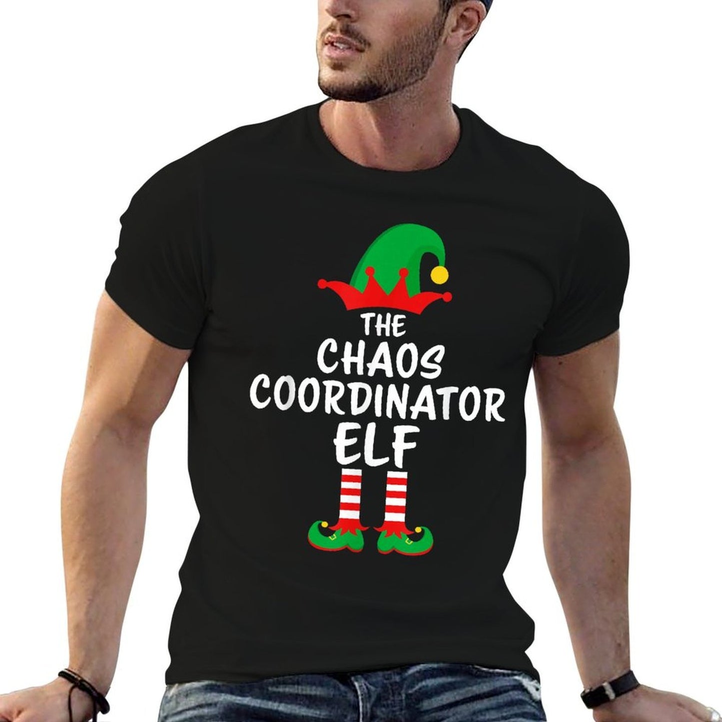 The Chaos Coordinator Elf Matching Family Christmas  Soft T-Shirt