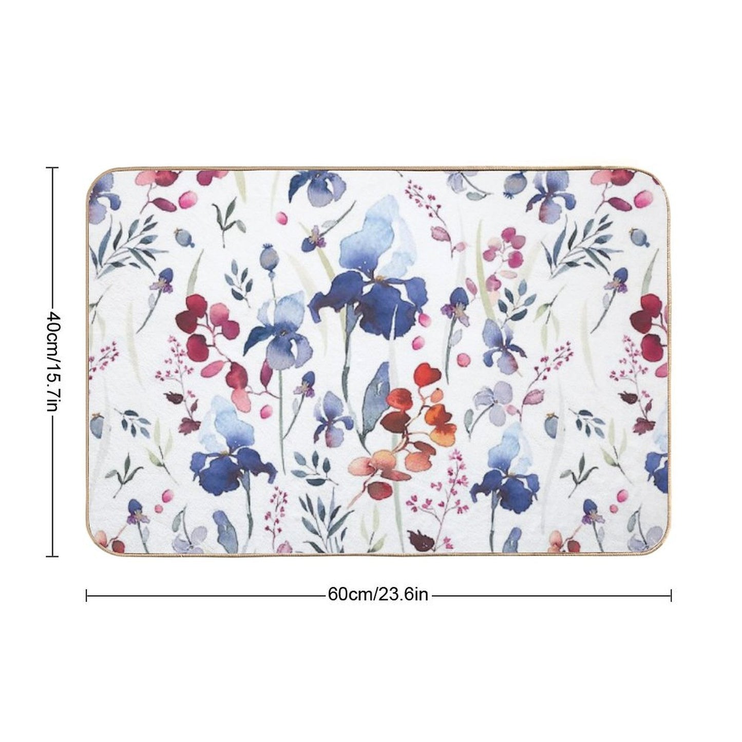 Irises Paradise  Non-Slip Bath Mat