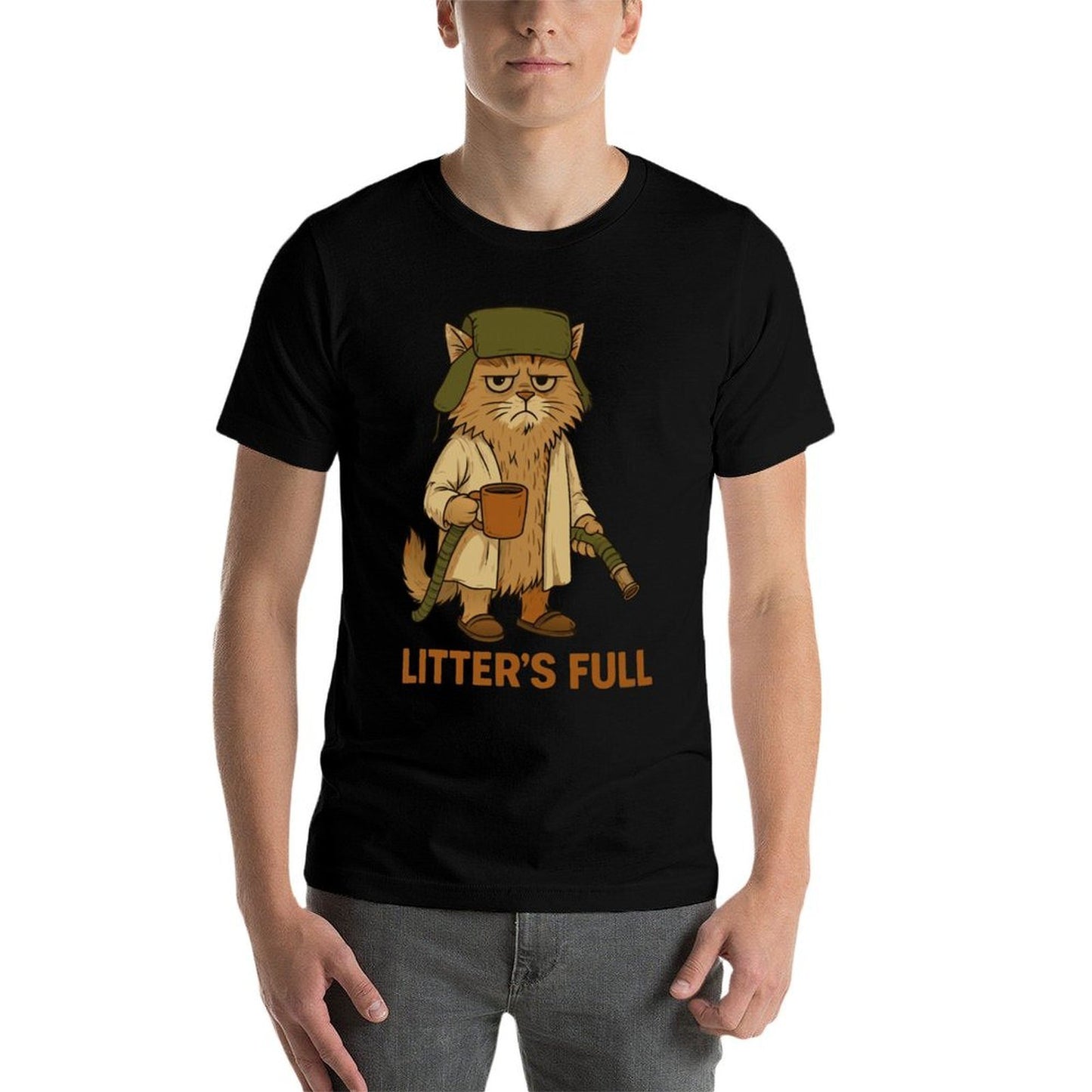 Litter’s Full Funny Cat Lovers Christmas Xmas  Graphic-printed T-Shirt