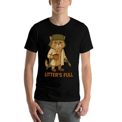 Litter’s Full Funny Cat Lovers Christmas Xmas  Graphic-printed T-Shirt