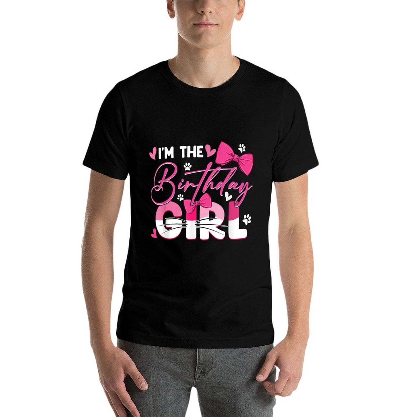I'm The Birthday Girl Cat Kitty Family Matching Party  Graphic-printed T-Shirt
