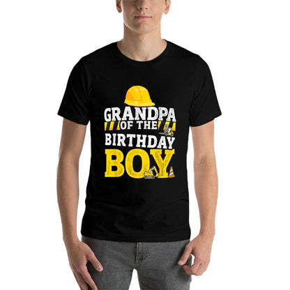 Grandpa of Birthday Boy Matching Family Construction Party  Odor-resistant T-Shirt