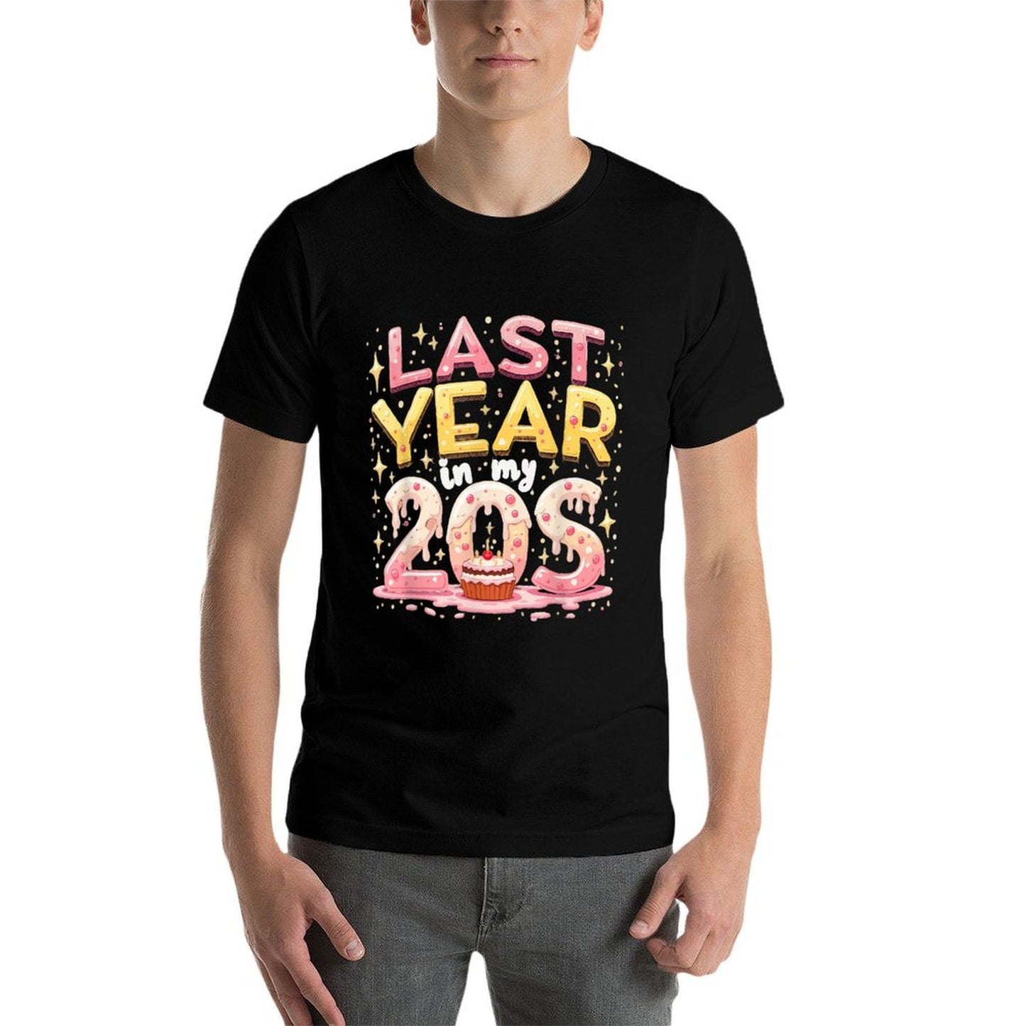 Humorous Last Year In My 20s Womens Birthday Happy 29th  Heathered Texture T-Shirt