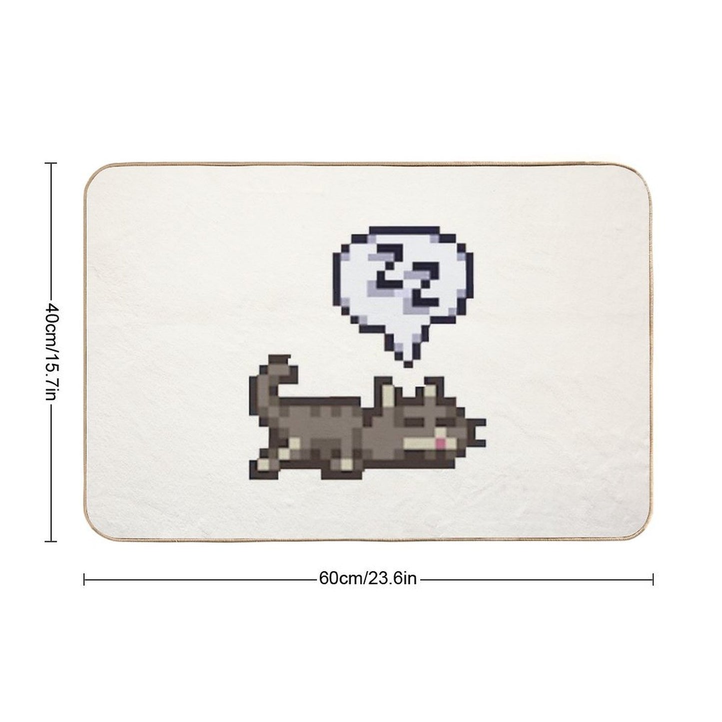 Stardew Valley Sleeping Cat Sploot  Eco-Friendly Bath Mat