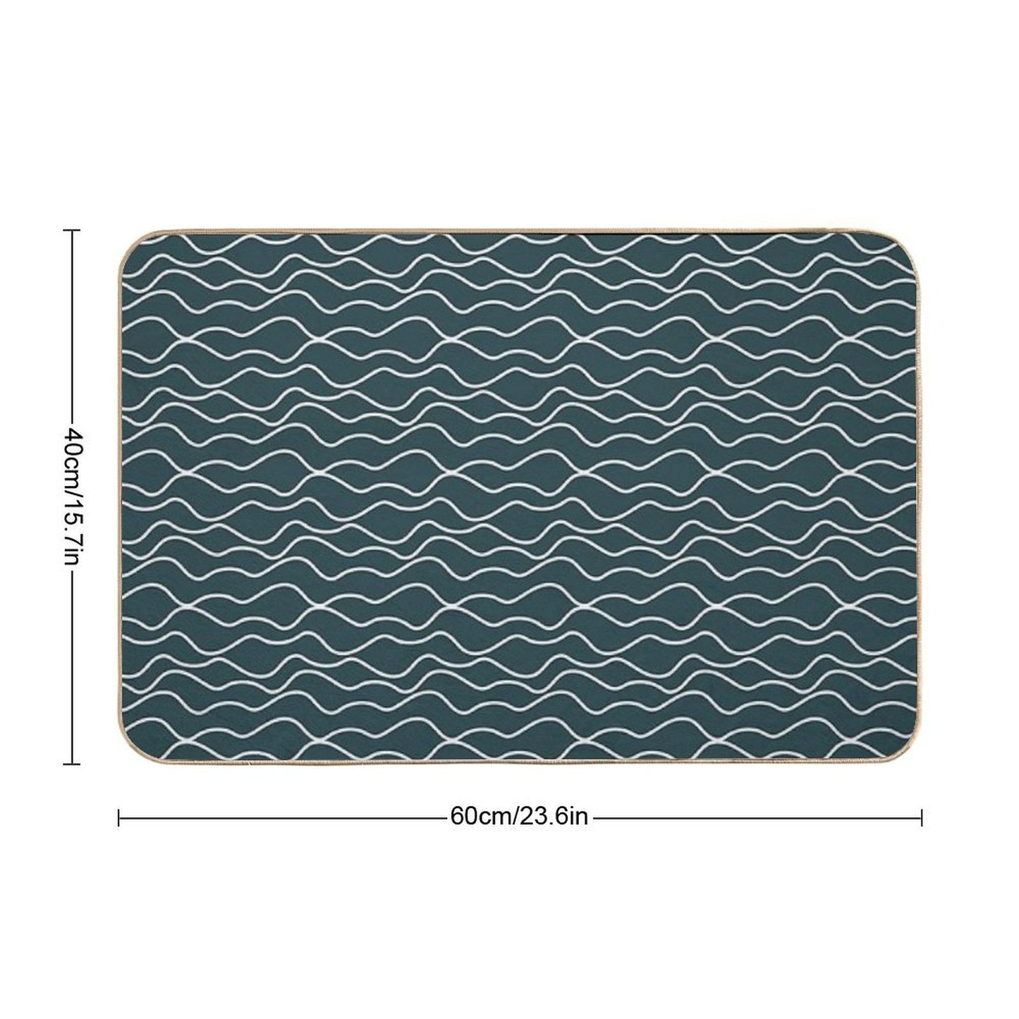 Mountains in Dark Blue  Slip-Resistant Bath Mat