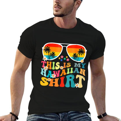 This Is My Hawaiian Tropical Luau Costume Party Hawaii  High-quality Stitching T-Shirt
