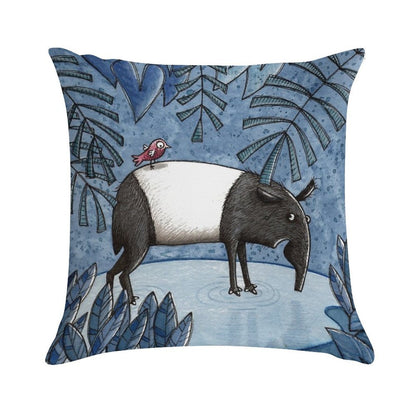Welcome To The Jungle - Tapir - Schabrackentapir Soft Ultra-Soft Texture Throw Pillow