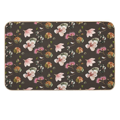 Vintage Floral Geometric Pattern  Anti-Trip Bath Mat