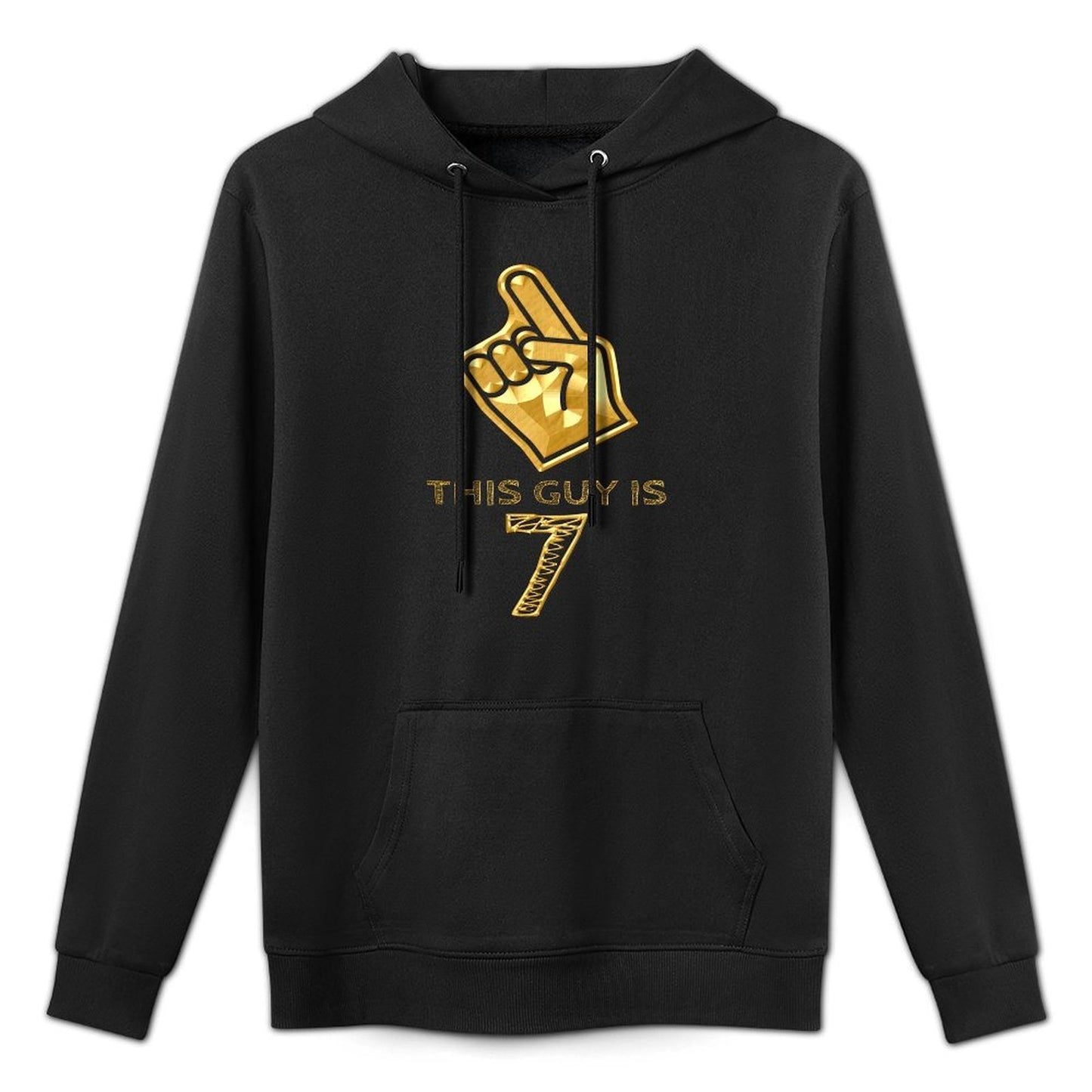 7 Years Old 7th Gold Birthday Boys Gift Easy Care Hoodie