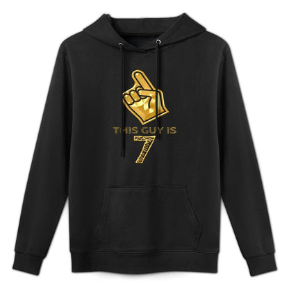 7 Years Old 7th Gold Birthday Boys Gift Easy Care Hoodie