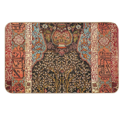 Safavid Kashan Or Isphahan Persian Rug Print Durable Bath Mat