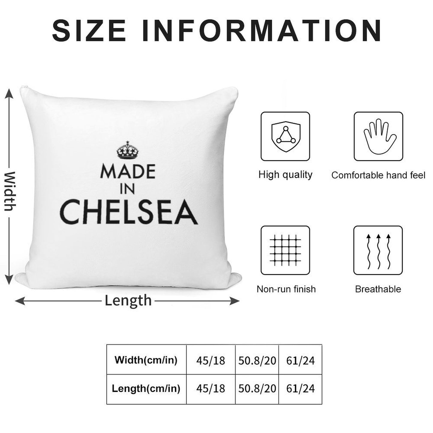 Made In Chelsea Soft Skin-Friendly Throw Pillow