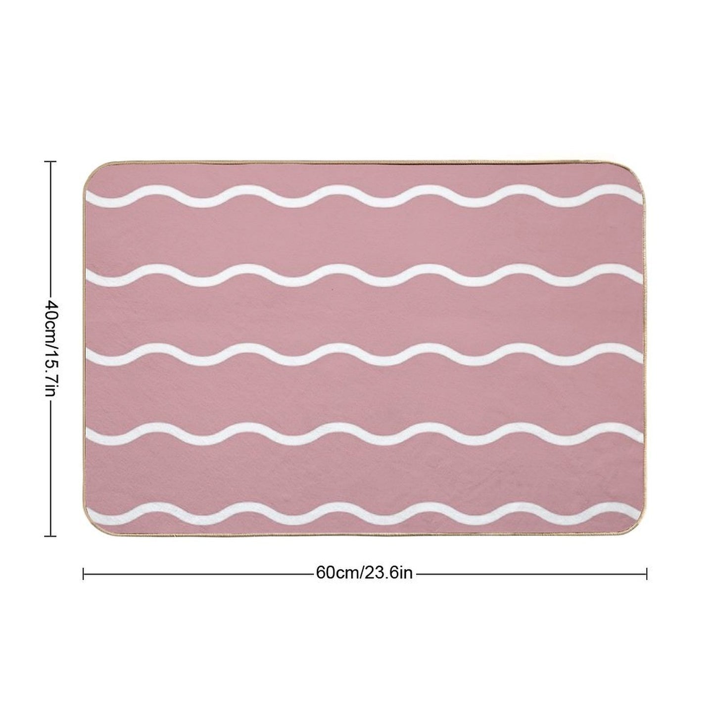 Wavy Lines  Easy Maintenance Bath Mat