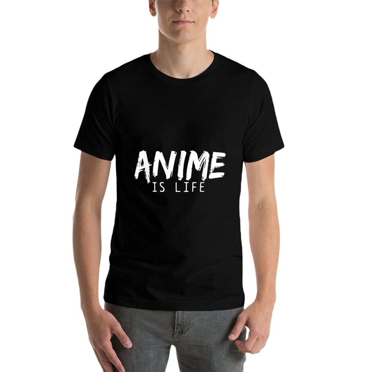 Anime Is Life  Heathered Texture T-Shirt