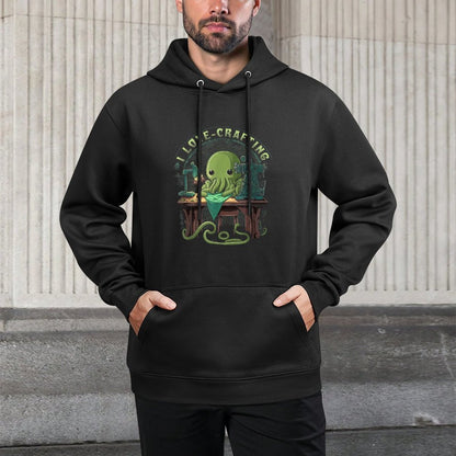 Cthulhu I Love Crafting, Funny Cute Sewing Cthulhu Versatile Streetwear Hoodie