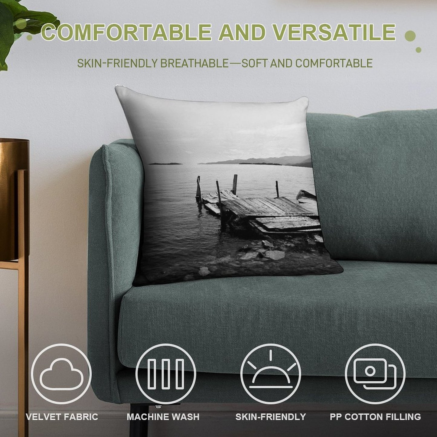 Fading Soft Ultra-Soft Texture Throw Pillow