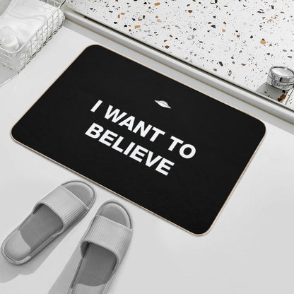 I Want to Believe  Fade-Resistant Bath Mat