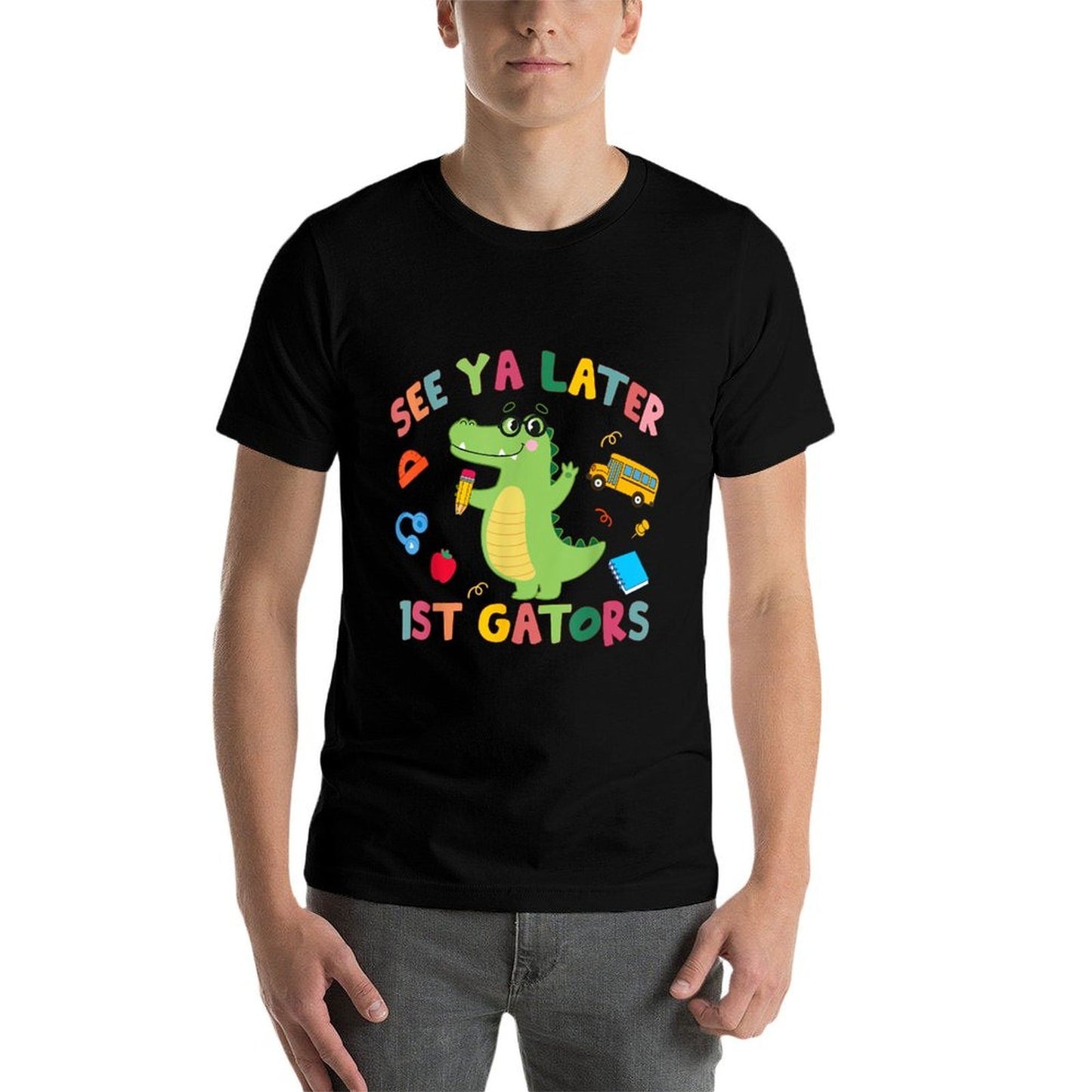 See Ya Later 1st Gators Alligator Teacher Last Day Of School  Polyester Blend T-Shirt