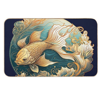 Elegant Lucky Gold Fish  Odorless Bath Mat