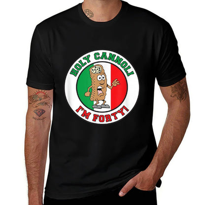 Holy Cannoli I'm Forty Italian Colors  Relaxed-fit T-Shirt