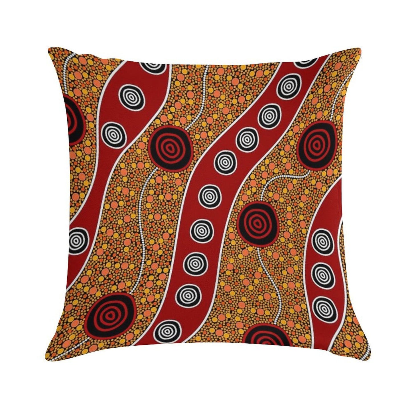 Authentic Aboriginal Art - Untitled Soft Style Accent Throw Pillow