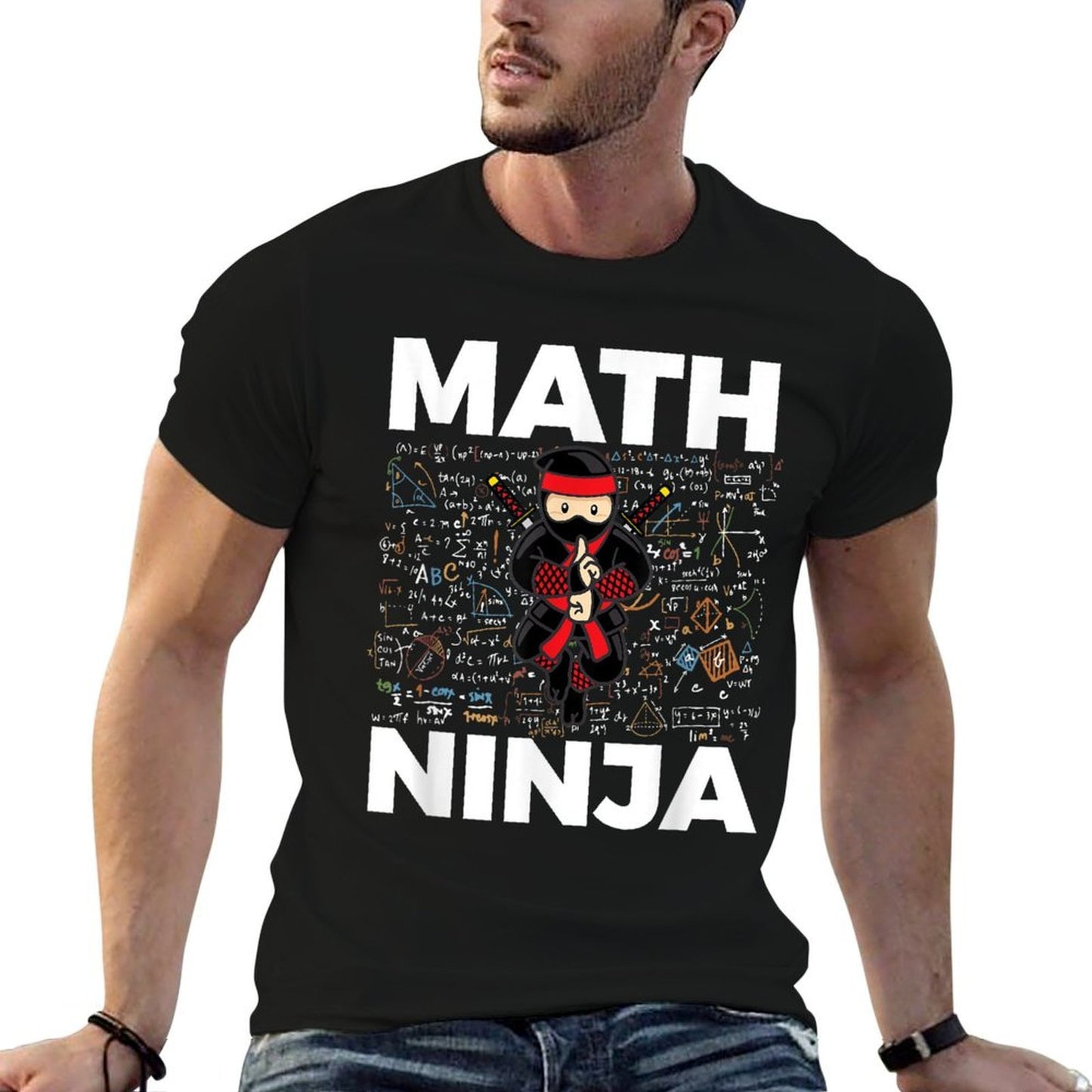Funny Math Ninja For Mathematics Teacher Student  Vintage-inspired T-Shirt