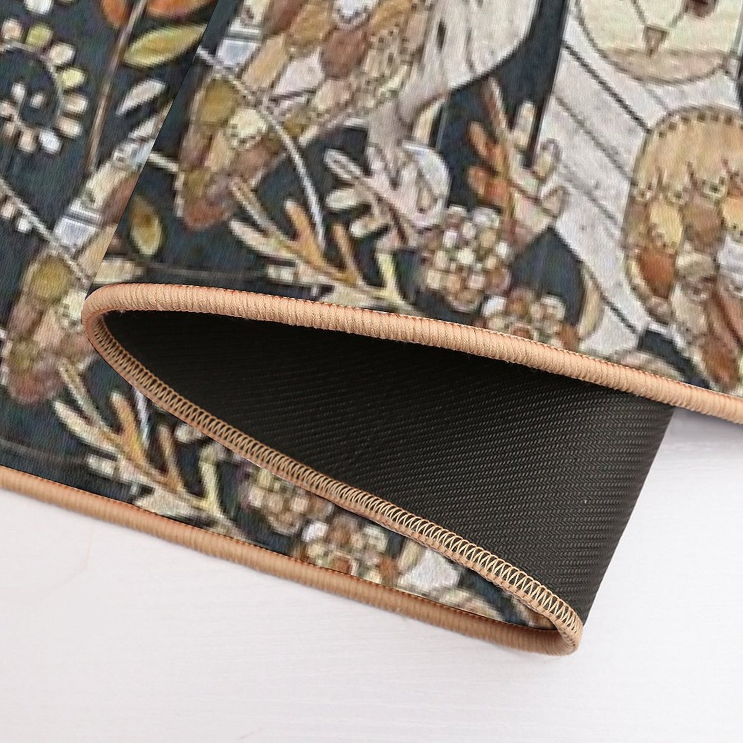 Wooden Wonderland Barn Owl Collage  Rapid-Drying Bath Mat