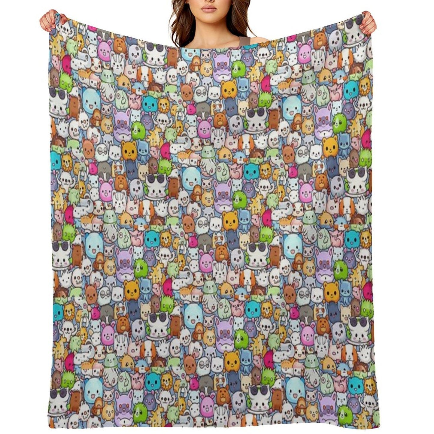 Lovely Kawaii Monsters Plush Throw Blanket