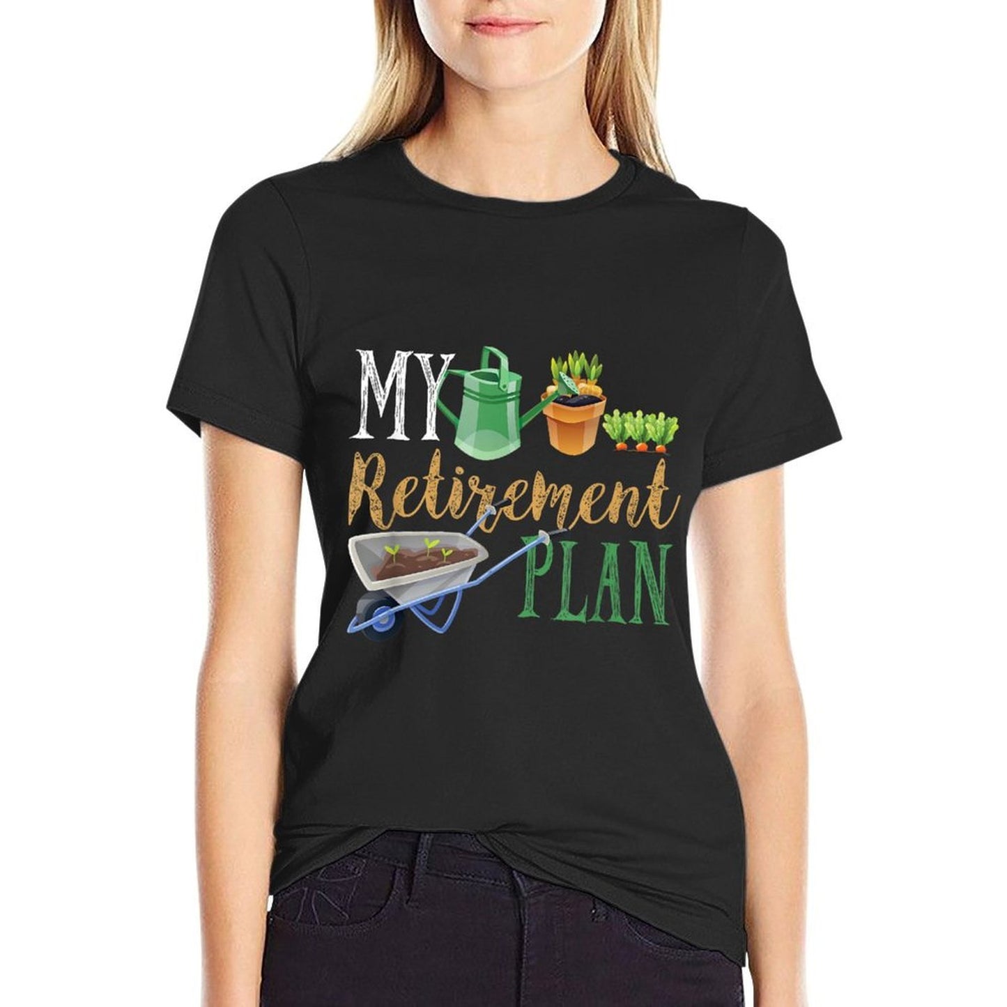 Retirement Plan Gardener Hobby Pensioner Garden Plants Gift  Stretchy T-Shirt