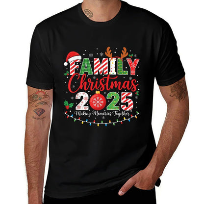 Family Christmas 2025 Pajamas Outfit Matching Xmas  Versatile T-Shirt