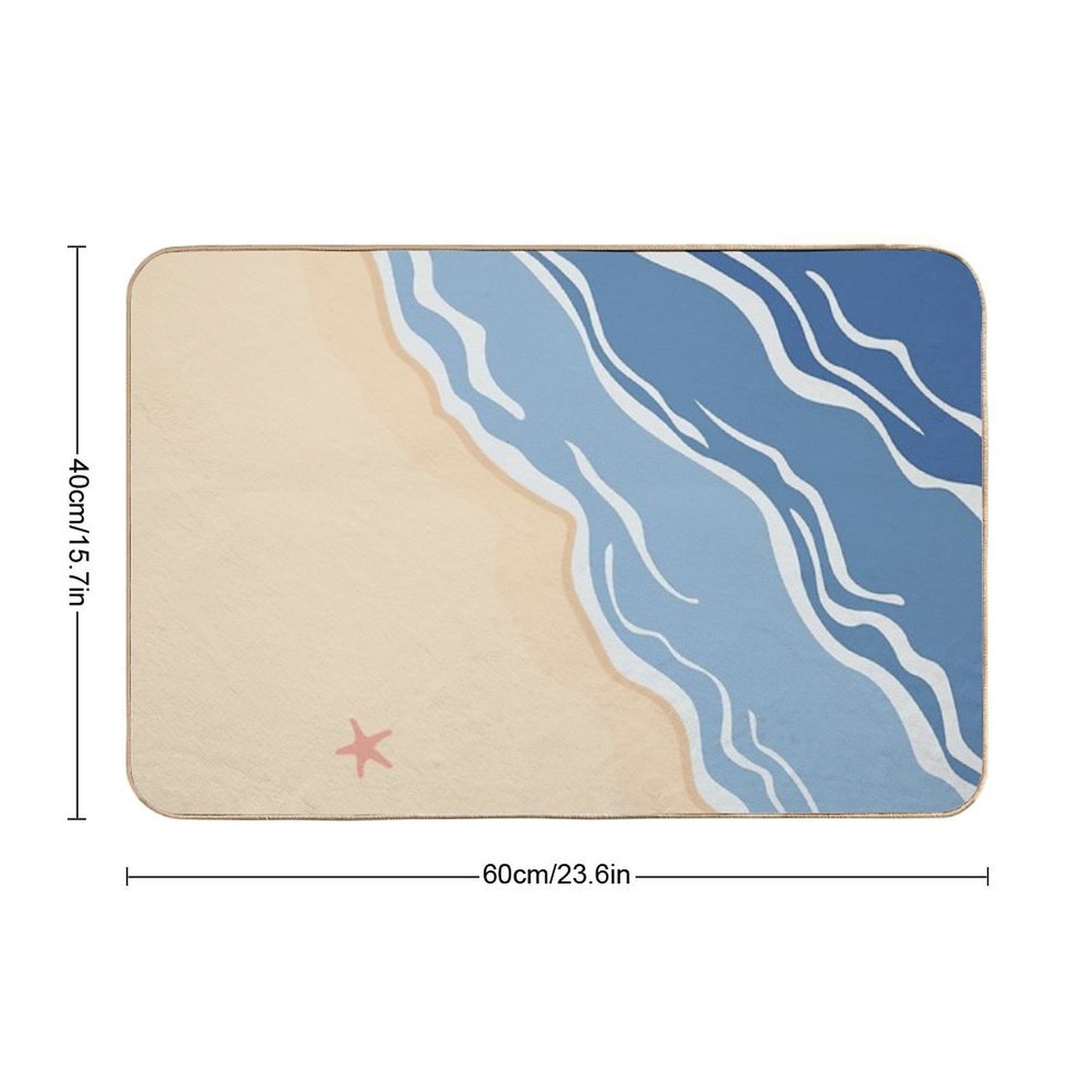 I Think I Could See The Beach #5  Non-Slip Bath Mat