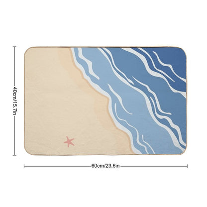 I Think I Could See The Beach #5  Non-Slip Bath Mat