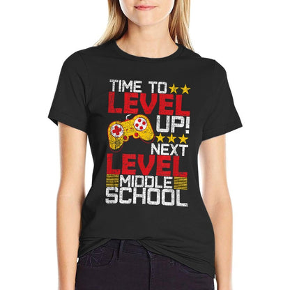 Time To Level Up Middle School Video Gamer Graduation  Affordable Price T-Shirt