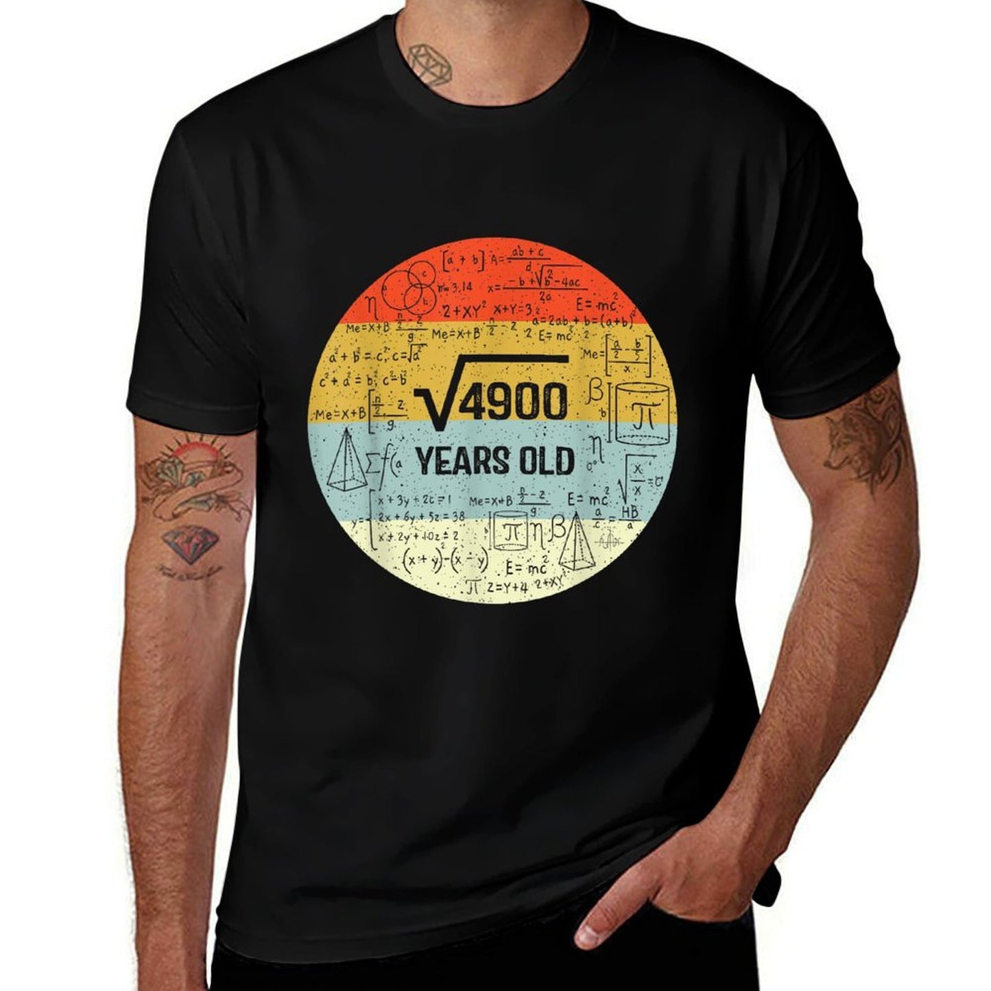 Square Root of 4900 Retro Style 70 Years Old 70th Birthday  Graphic-printed T-Shirt