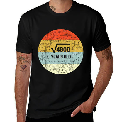 Square Root of 4900 Retro Style 70 Years Old 70th Birthday  Graphic-printed T-Shirt