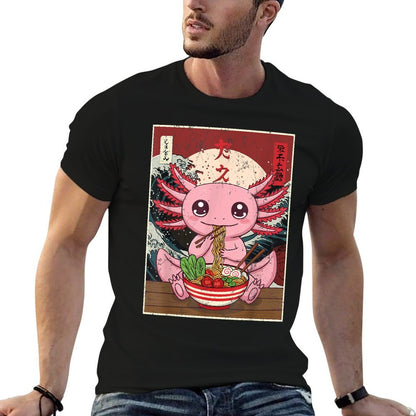 Axolotl Ramen Japanese Funny Graphics Kawaii Anime Gifts  Vintage-inspired T-Shirt