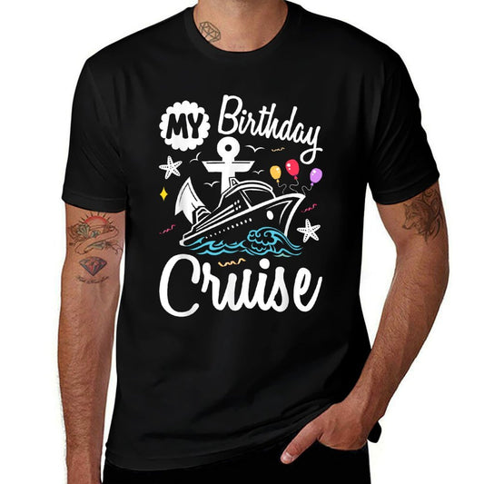 My Birthday Cruise 2025 Ship Vacation Trip Matching Family  Soft T-Shirt