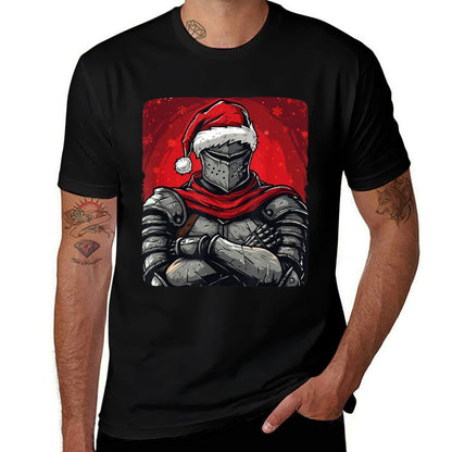 Knight in Armor for Medieval Lovers And Christmas Season Comfortable T-Shirt