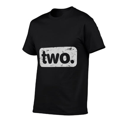 Number 2 Men Women 2nd Wedding Anniversary Him Her  Heathered Texture T-Shirt
