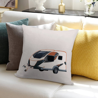 BASE CAMP Caravan with Honeycomb Pattern Soft Multiple Sizes Throw Pillow