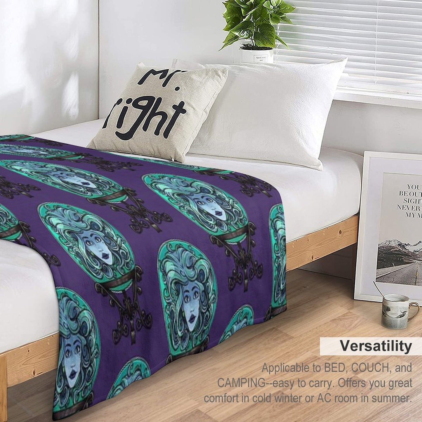 Madame Leota, No Background Comfort Throw Blanket