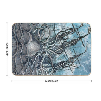 Sea Monster  Fade-Resistant Bath Mat