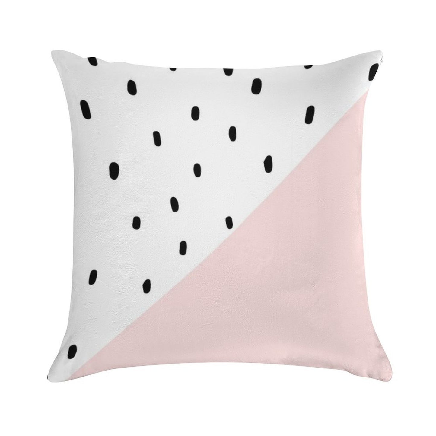 Pink And White Dalmatian Print Soft Ultra-Soft Texture Throw Pillow