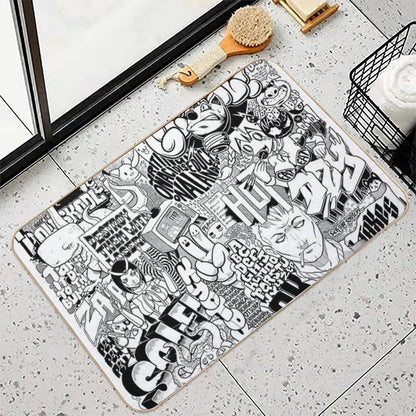 DzyMess No.9 Death & Taxes  Anti-Trip Bath Mat