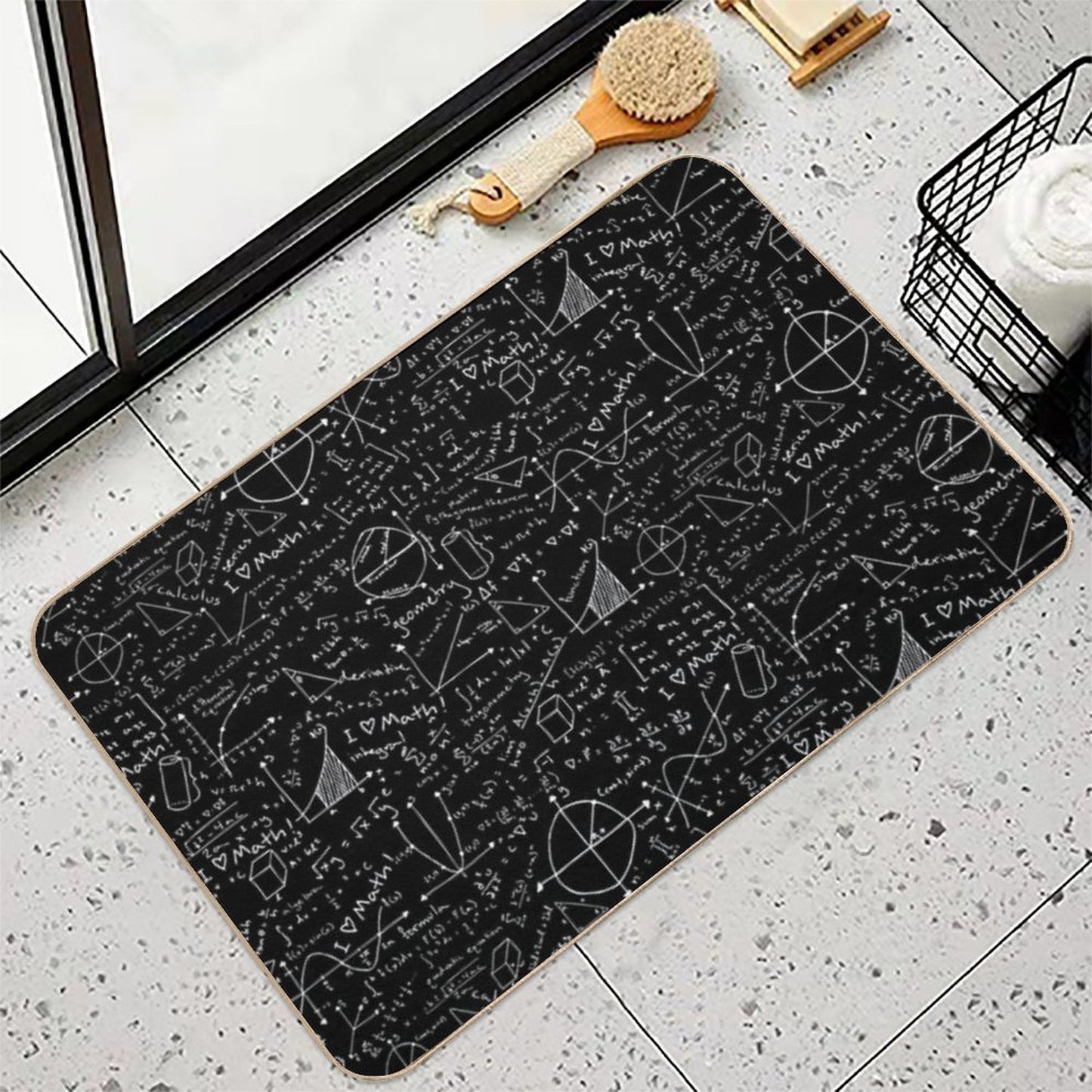 Math Lessons  Stain-Proof Bath Mat