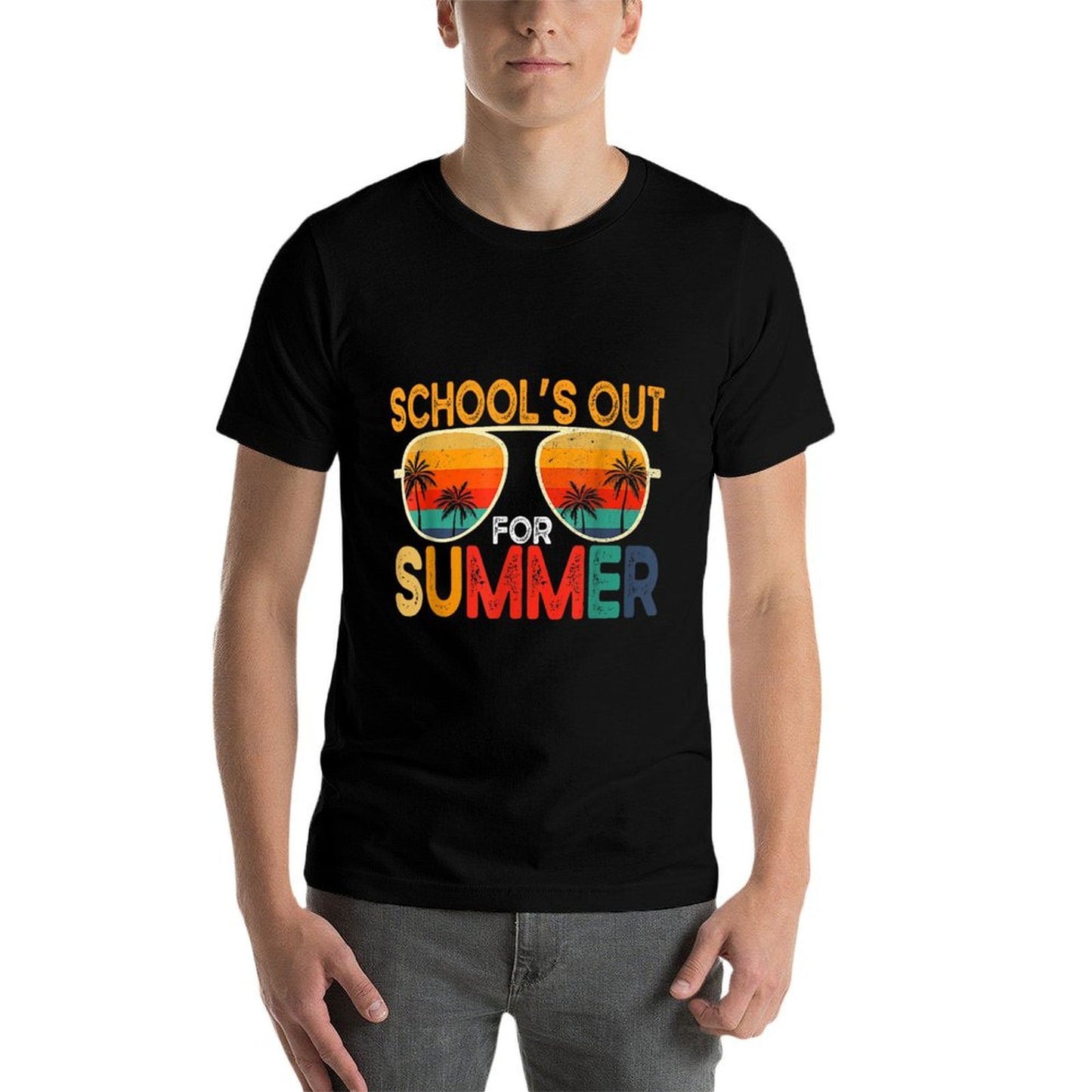 Retro Schools Out For Summer Last Day Of School Teacher Boy  Graphic-printed T-Shirt