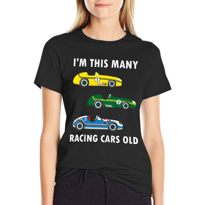 Kids 3 Years Old Boy Race Cars Old 3rd Birthday Kids  Trendy Pattern T-Shirt