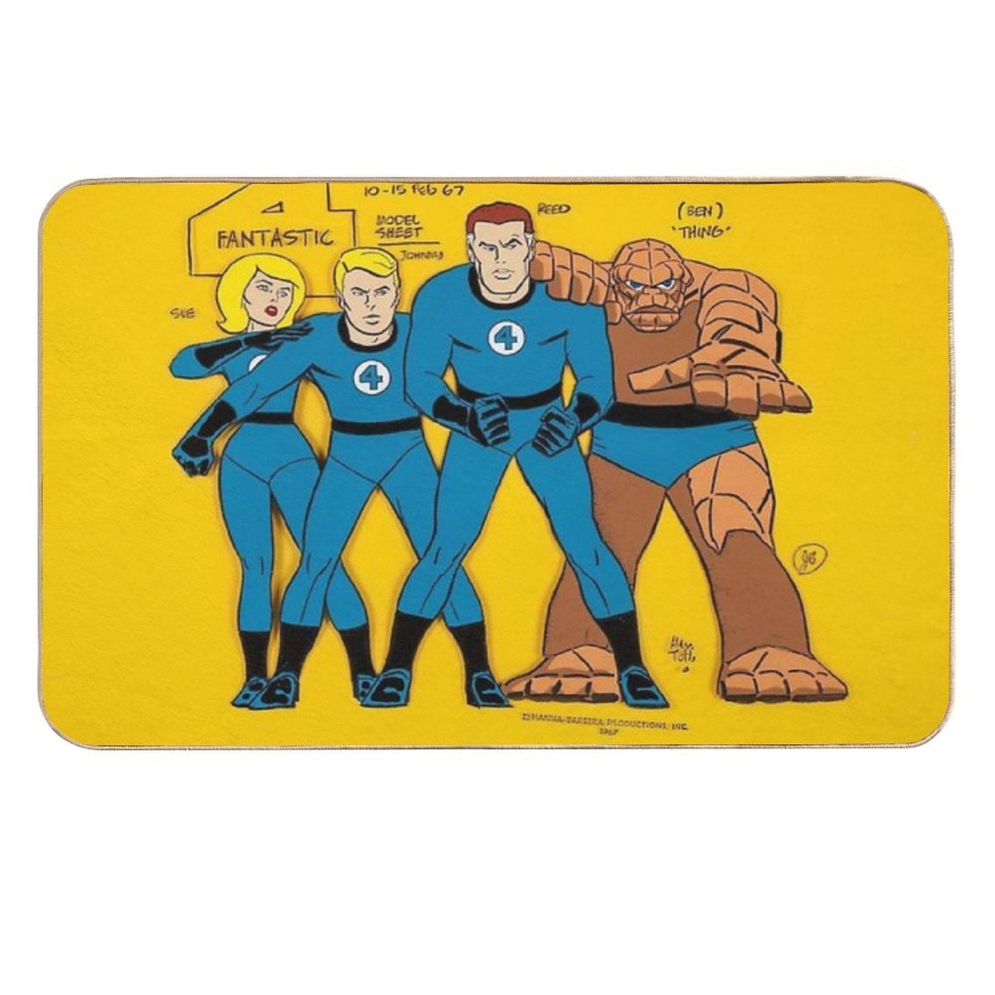 The Fantastic Four Classic Vintage Retro Cartoons - Comics  Anti-Trip Bath Mat
