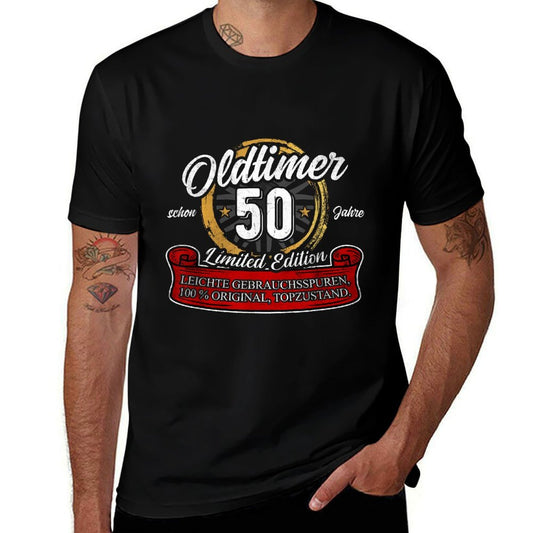 50th Birthday Old Car Model 50th Birthday Gift  Vintage-inspired T-Shirt