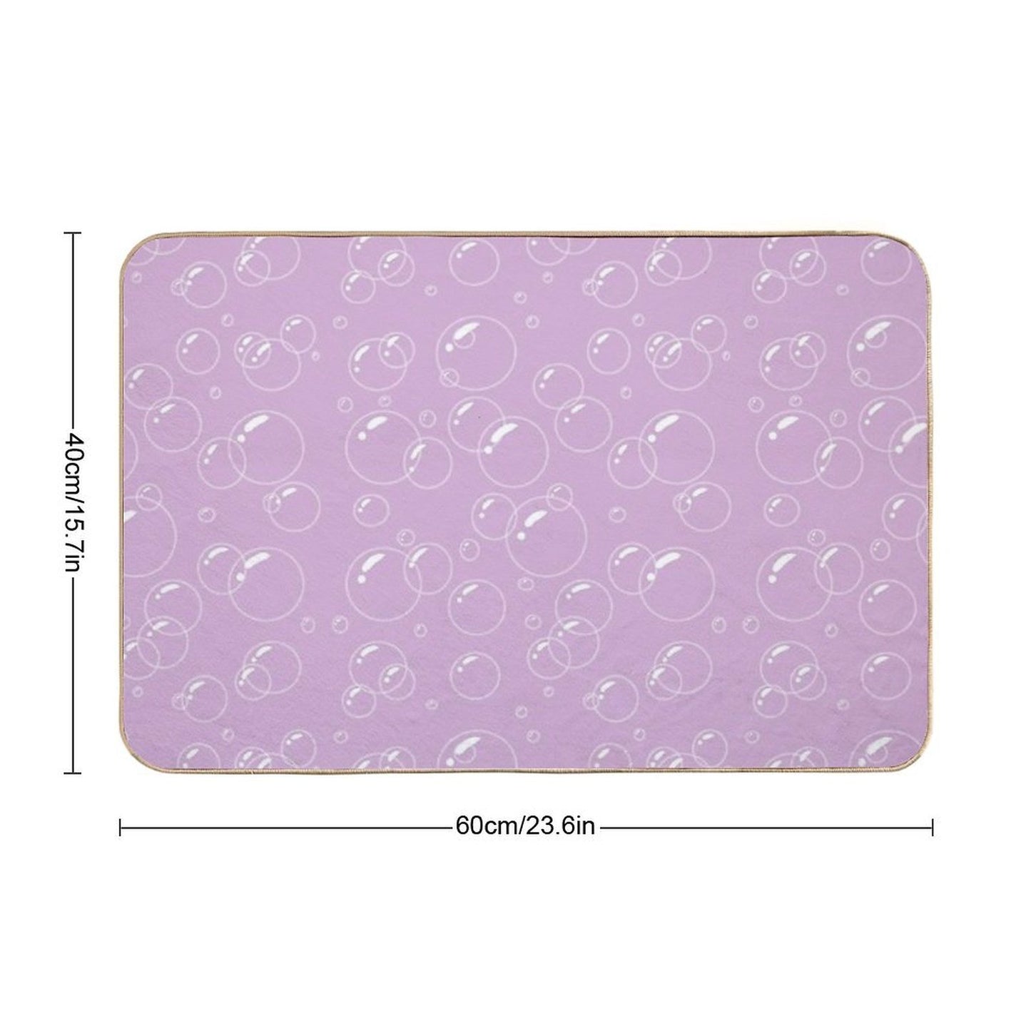 Pink Bubble Pattern  Dirt-Trapping Bath Mat